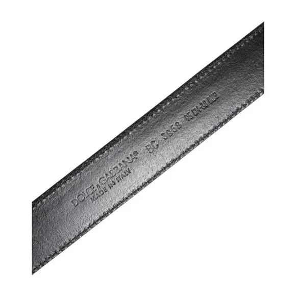 Dolce & Gabbana Black Brown Leather Classic Metal Buckle Belt